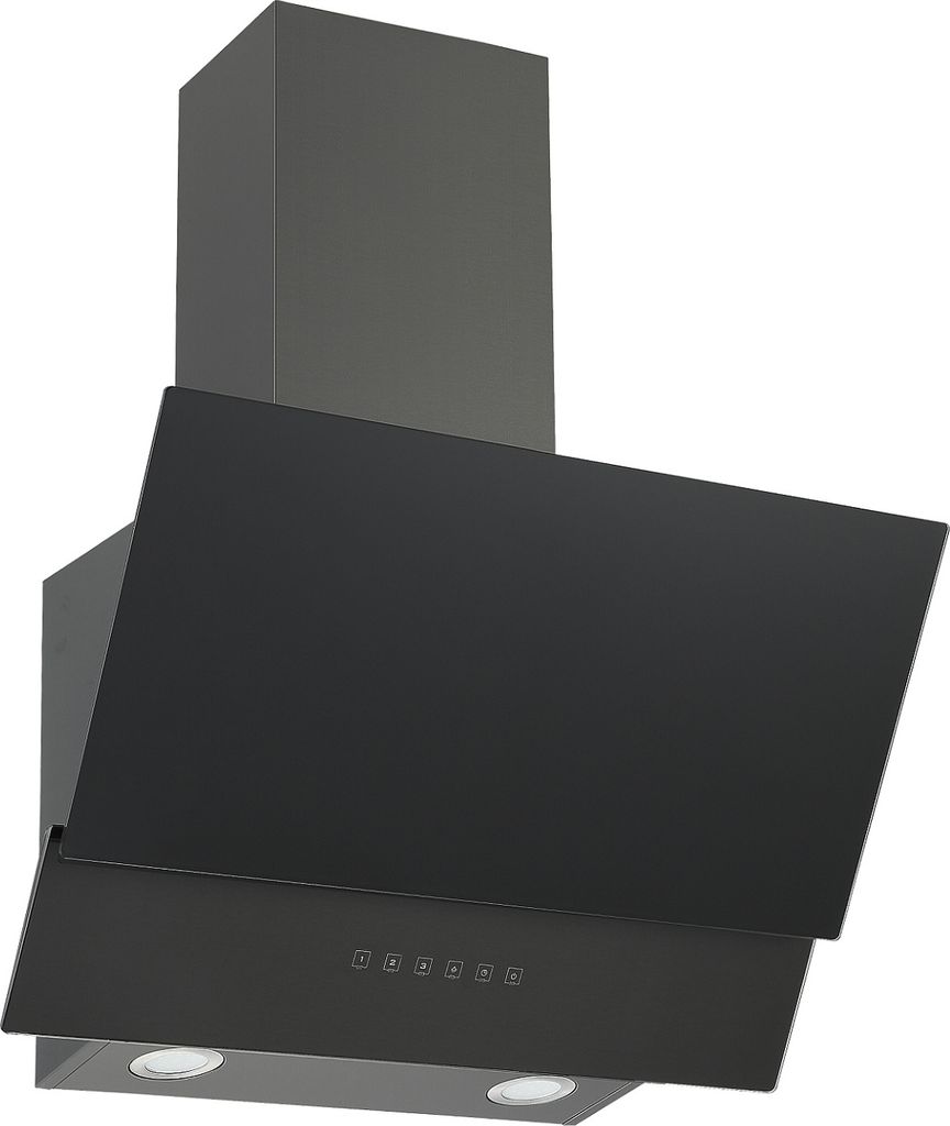 Dunstabzugshaube Schräghaube Kopffrei 60 cm Blacksteel Wandhaube Respekta