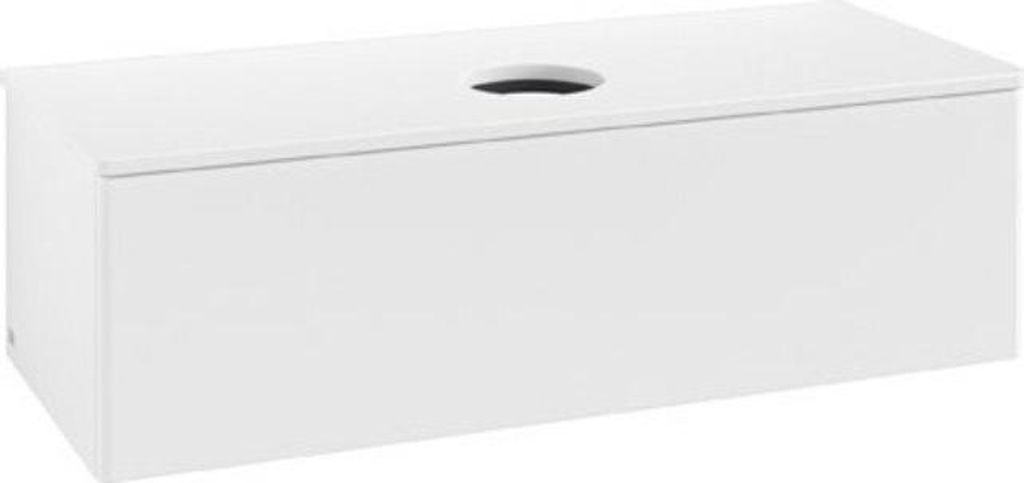 V&B Waschtischunterschrank ohne Frontstruktur Antao 120x36x50cm, WBP-farbe Lac, wh. m Lac