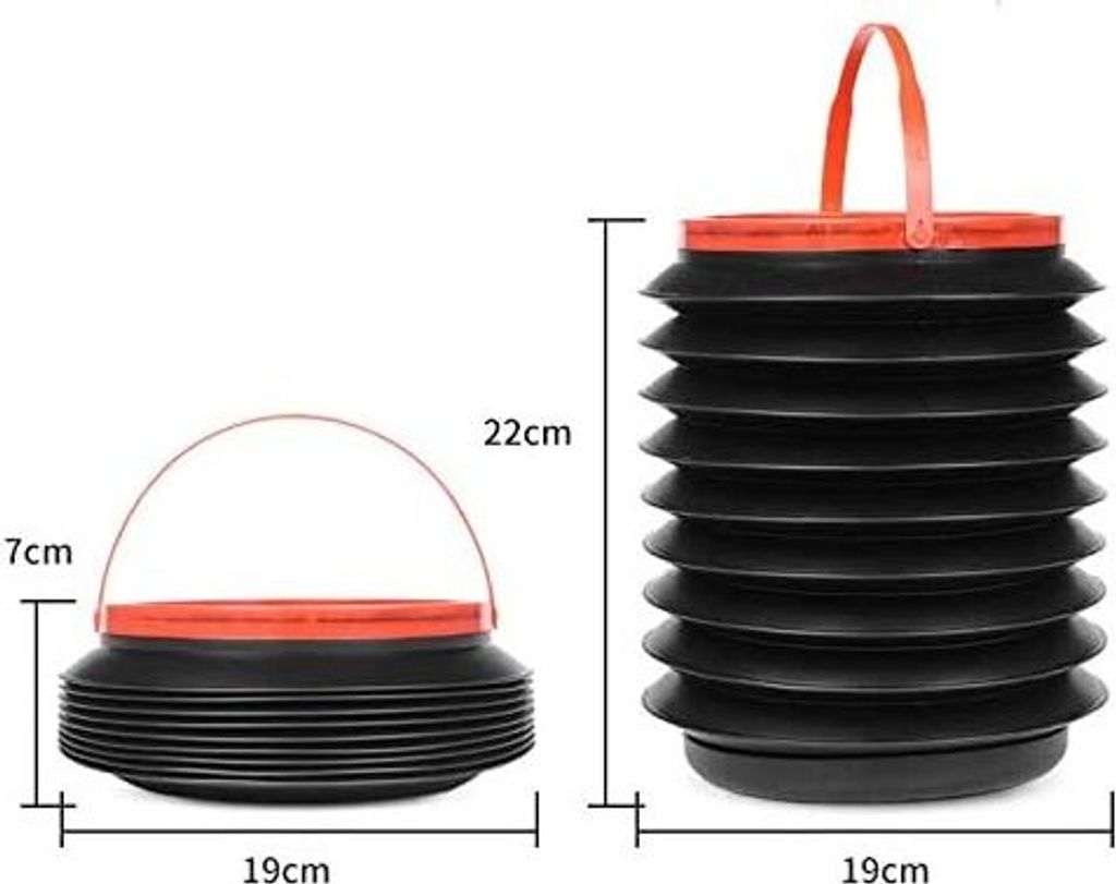 Camping Angeln Faltbarer Korb Wascheimer Auto Mülleimer Kofferraum Organizer Mülleimer mit Deckel Organizer für die Aufbewahrung von Autos 4 Liter