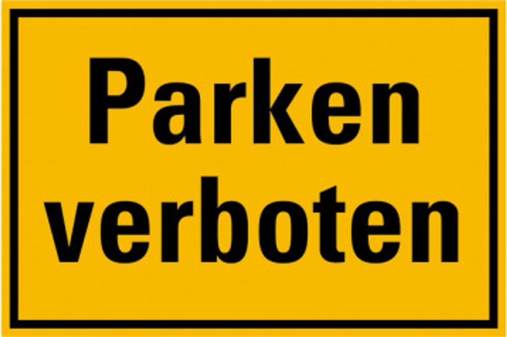 Schild Parken verboten | gelb/schwarz | Kunststoff 200 x Produktbild 