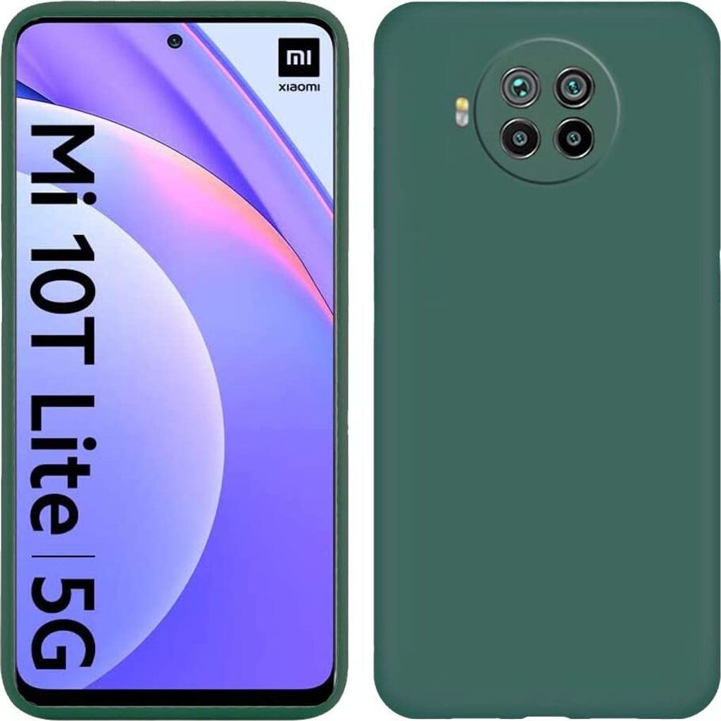 Xiaomi Mi 10T Lite Hülle, LaimTop Flüssig Silikon Soft Gummi Schutzhülle für Xiaomi Mi 10T Lite Nachtgrün