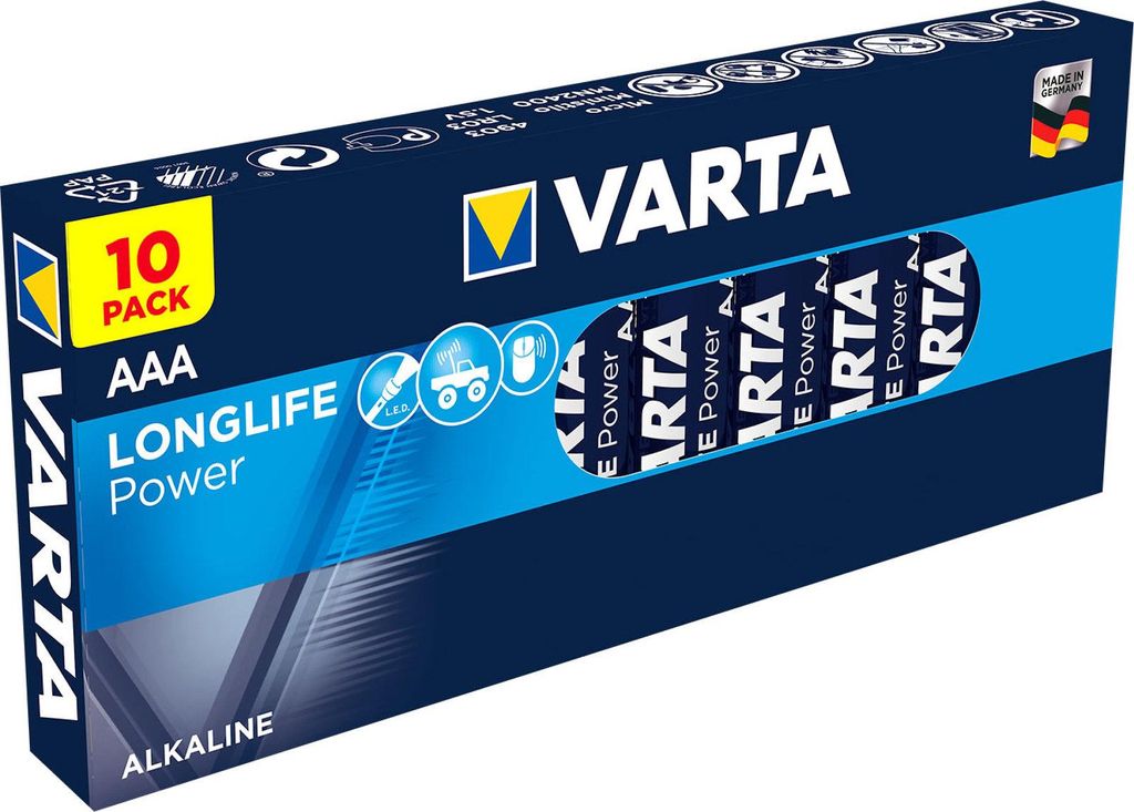 Batterie Varta 4003 Industrial Microzelle AAA 10er Packung Produktbild 
