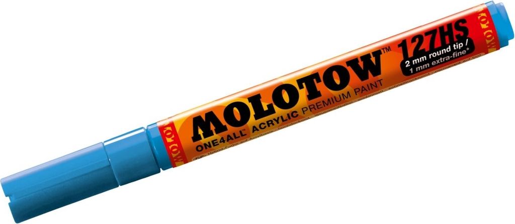 Permanentmarker One4All 127 HS nachfüllbar 2mm schockblau Packung mit 6 Stück