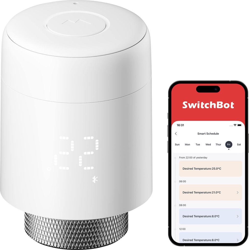 Smartes Heizkörperthermostat, Weiß