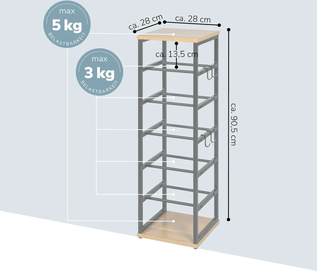 Solution rangement chaussures stable pour sol irrégulier métal et bois - 7