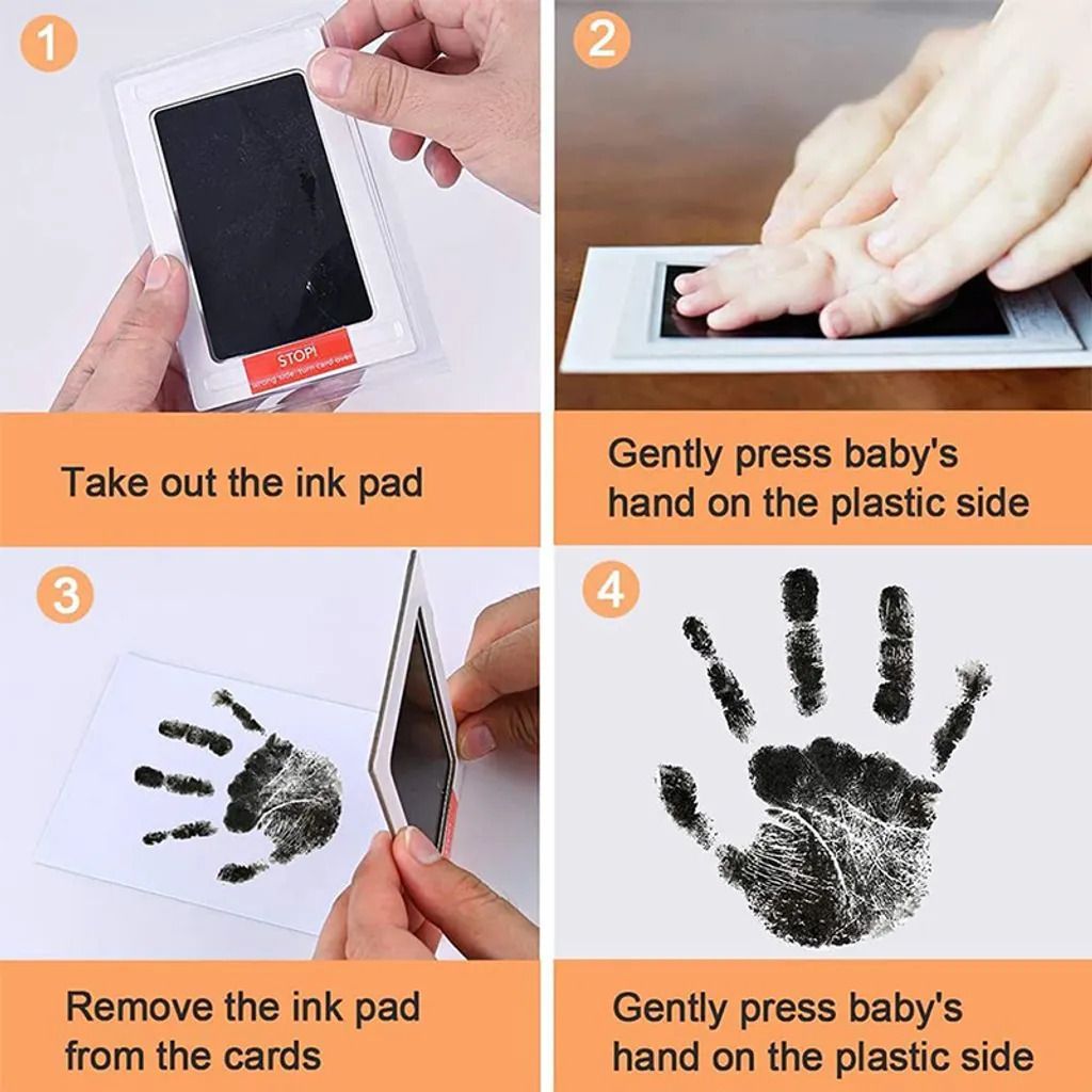 Pfotenabdruck Set Für Hund & Baby - Hand- Und Fußabdruck Stempelkissen 0-6 Monate