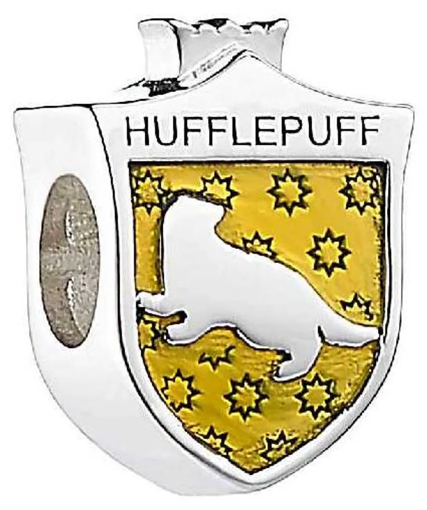 Perle d'espacement Harry Potter Hufflepuff en Argent Sterling 925