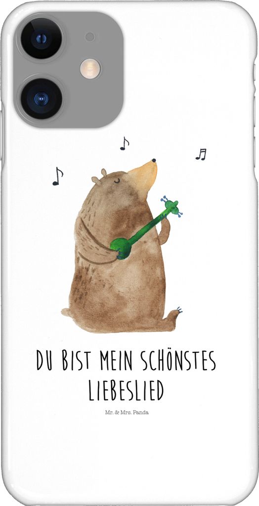 Mr. & Mrs. Panda Iphone 11 Handyhülle Bär Lied - Weiß - Geschenk, Frau, Handy Schutzhülle, Teddybär, XR, Herz, Freundin, Valentinstag, Hülle,...
