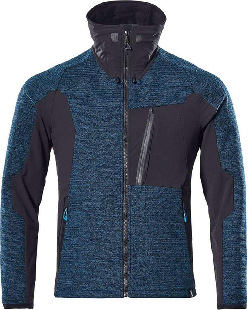 MASCOT Strickjacke mit Reißverschluss ADVANCED Dunkelpetroleum / Schwarz L