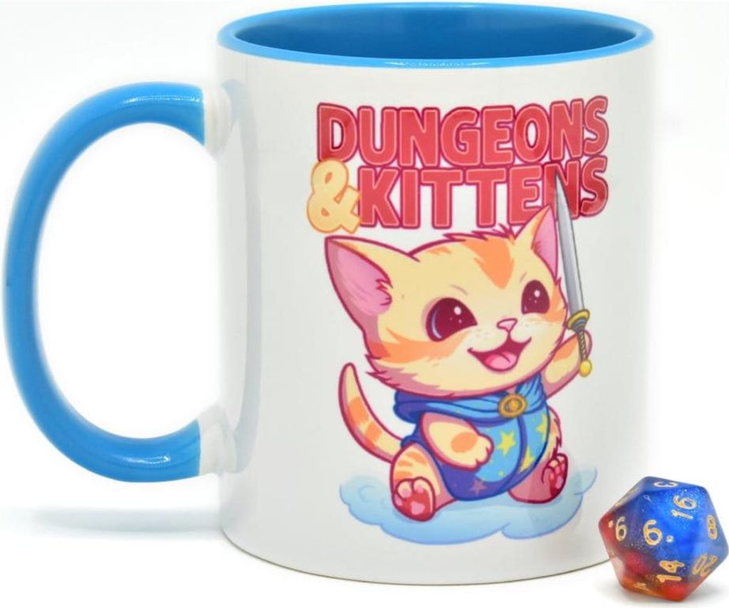 Glassstaff Geschenkbox Tasse & Würfel D20 Dungeons & Kittens