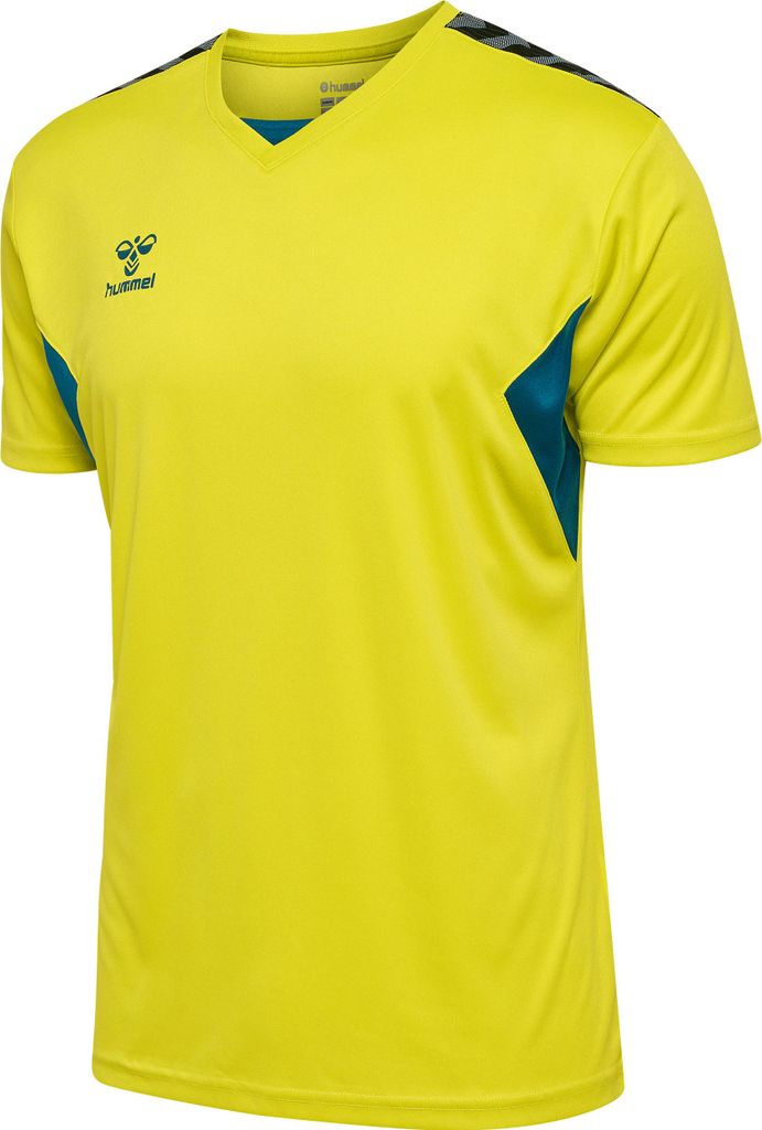Hummel Hmlauthentic Poly Trikot Herren gelb petrol Gr L