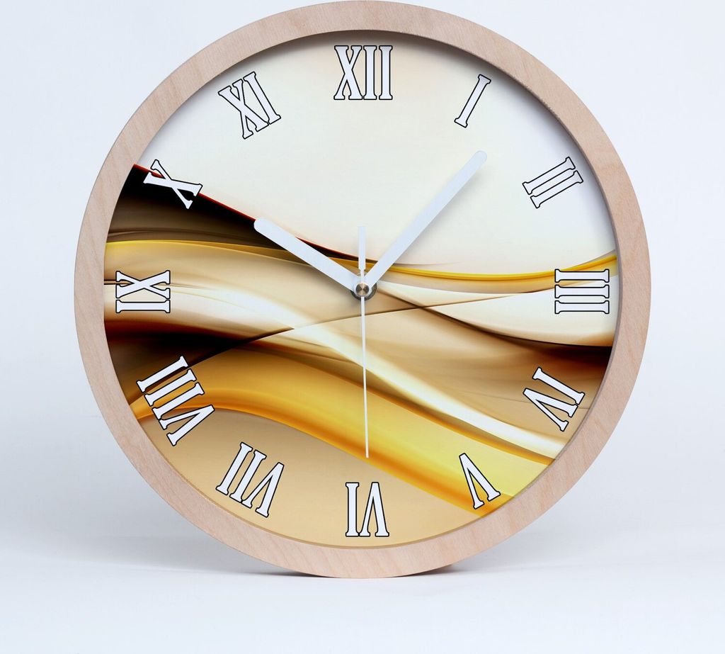 Holzuhr 20fi cm wanduhr - weiße Spitzen - abstrakcyjneale