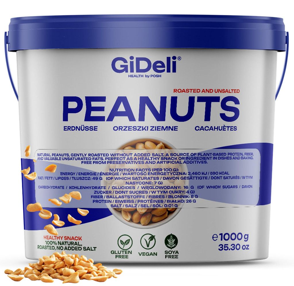 Orzeszki ziemne 1 kg, prażone, niesolone, bez oleju, Zdjęcie produktu 