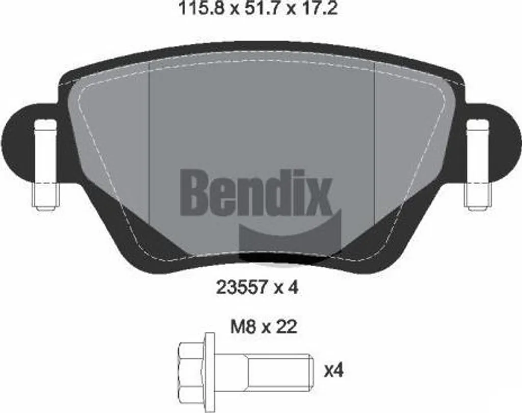 Plaquettes de frein à disque BENDIX BPD1371 pour Mondeo III & Jaguar X-Type