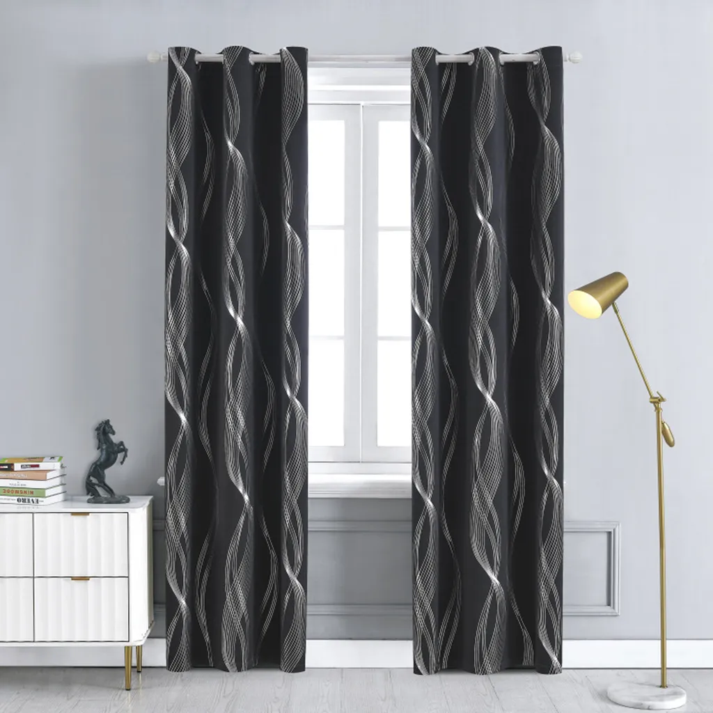 Set 2 Tende Nere 132x214 cm - Pronte da Appendere per Privacy Totale