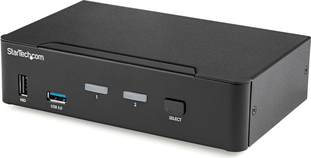 StarTech.com 2 Port DisplayPort KVM Switch - 4K 60Hz - Einzelner DP 4K Bildschirm - Dual Port UHD DP 1.2 USB KVM Switch mit integriertem USB 3.0 Hu...
