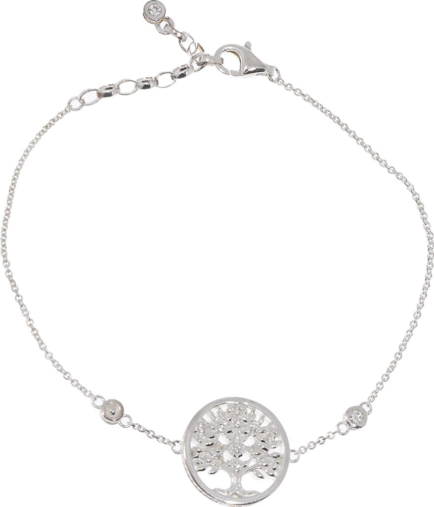 Thomas Sabo Armband Damen Lebensbaum-Anhänger Zirkonia Silber SCA150328