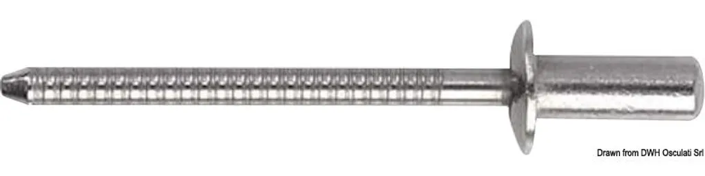 Rivets tête bombée 4x16mm acier VA inoxydable - Haute résistance x500