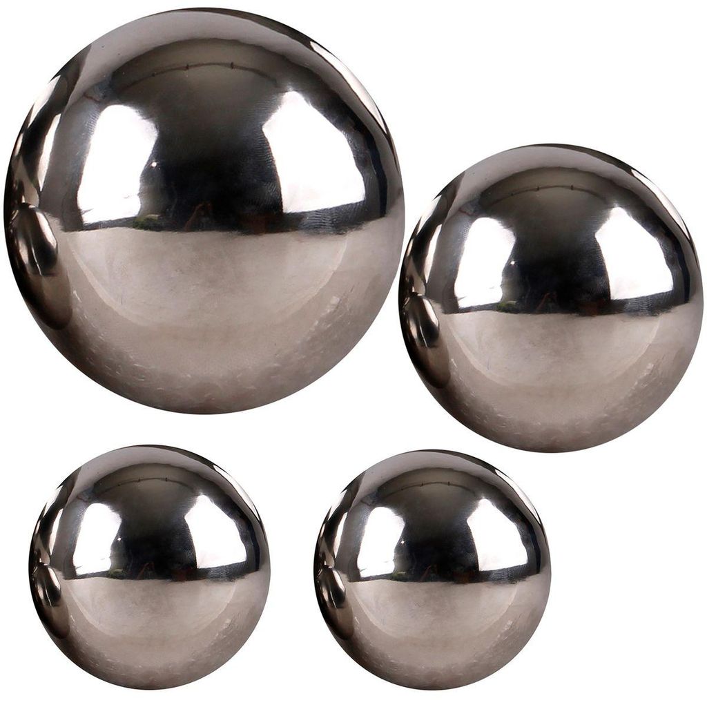 Dekokugel Edelstahl glänzend Edelstahlkugel-Set 4 Produktbild 