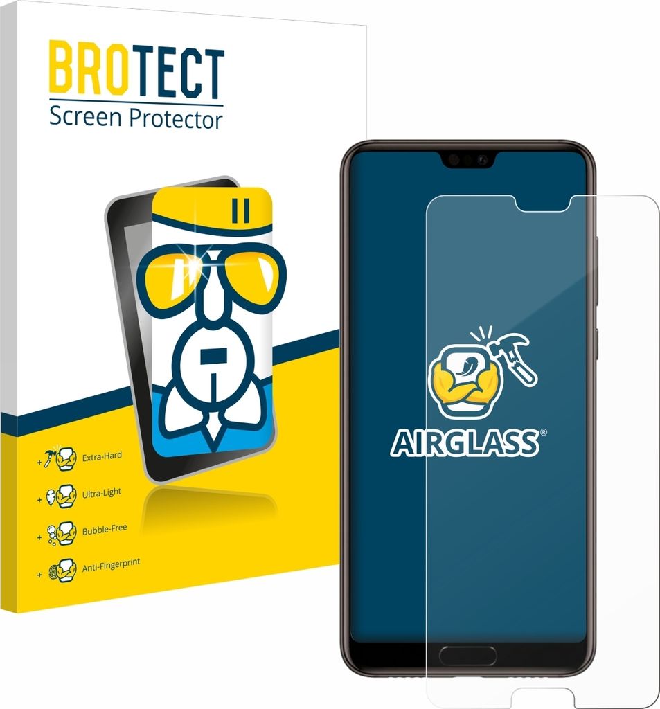 BROTECT Schutzglas für Huawei P20 Schutzfolie Panzer Folie Glas Display Schutz klar