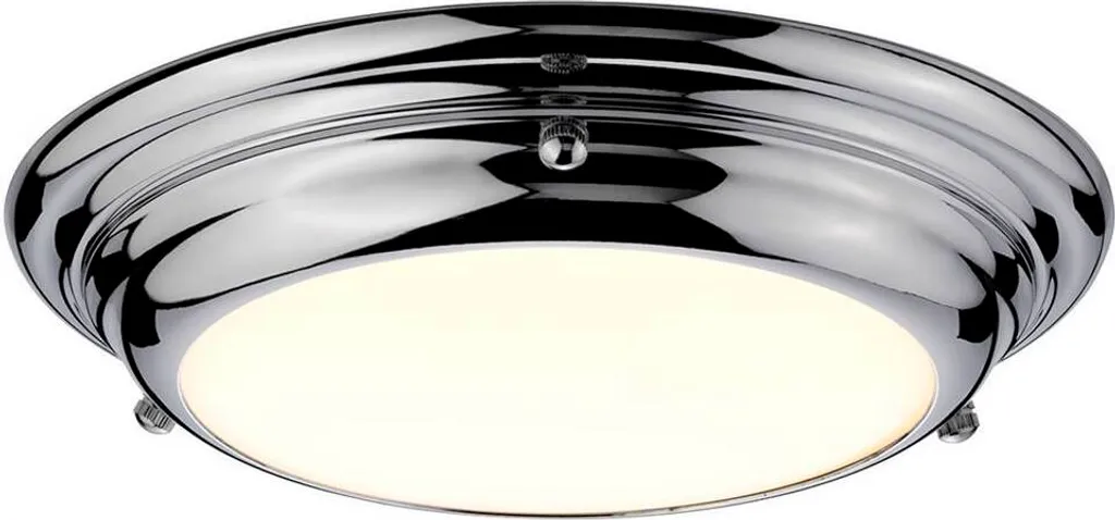 Plafonnier LED salle de bain Welland chrome : fini la rouille 12W