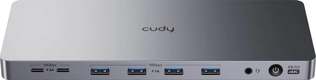 Station d'accueil CUDY CS700 USB-C : Solution Double 4K et 150W
