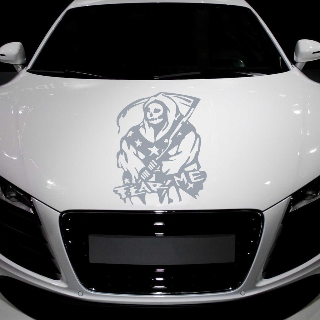Aufkleber - Autoaufkleber "Fear me" 60cm x 50cm silber - Produktbild 