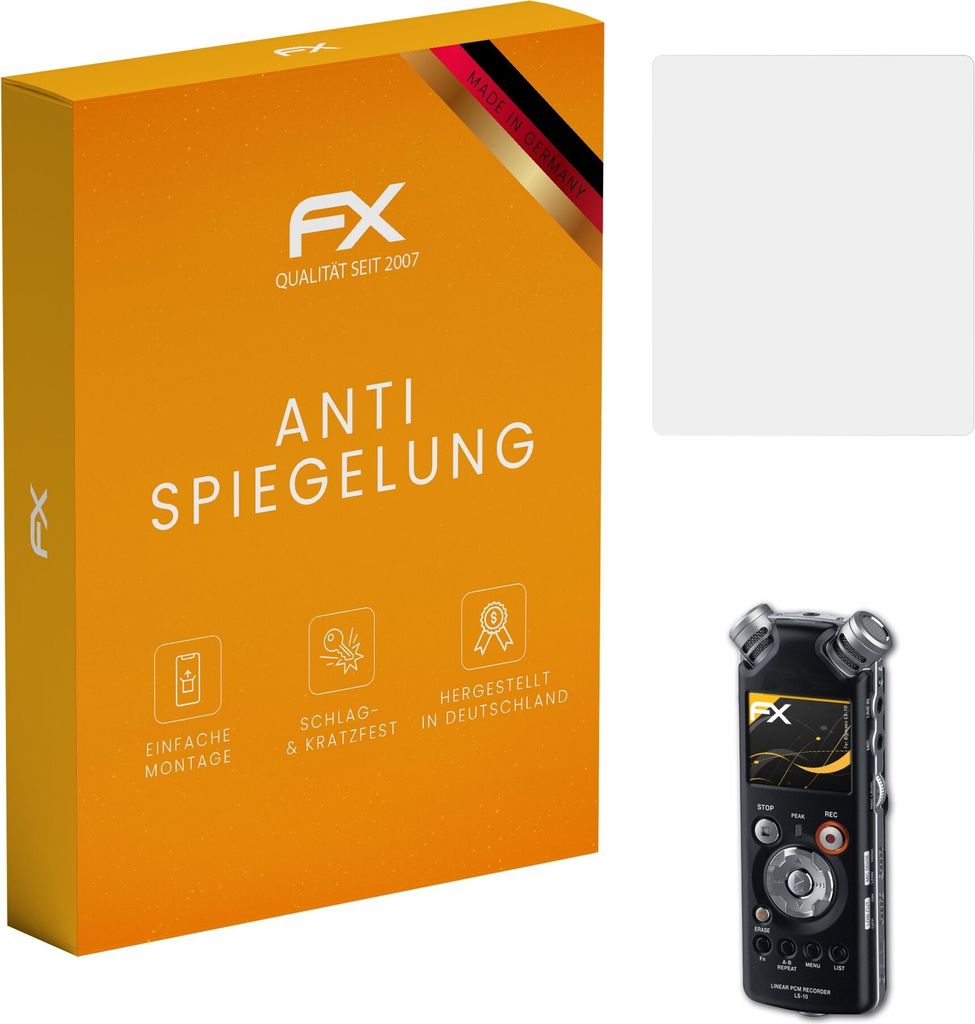 atFoliX FX-Antireflex 3x Schutzfolie kompatibel mit Olympus LS-10 Displayfolie