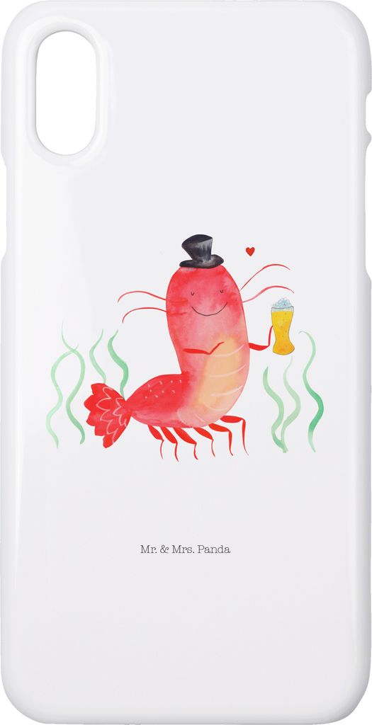 Mr. & Mrs. Panda Iphone 10 Handyhülle Hummer Weizen - Weiß - Geschenk, Handy, Kneipe, X, Kochen, Hülle, Gasthaus, Cover, Garnelen, Bier, Wirtsch...