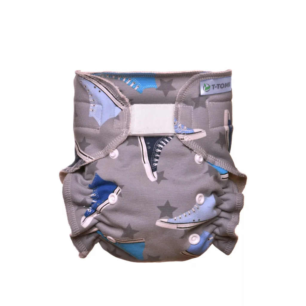 Couche-culotte avec Attaches Velcro et Motif Baskets - Absorption Max