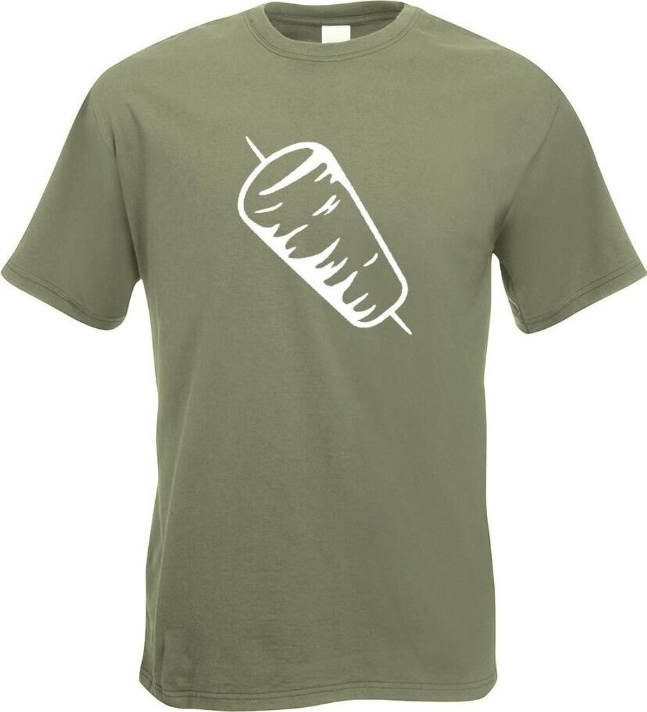 Kiwistar - T-Shirt - Olive - Drehspieß - Döner Herren Funshirt Bedruckt Design Sprüche Spruch Motive - mit Motiv Bedruckt - Funshirt Design - Sp...