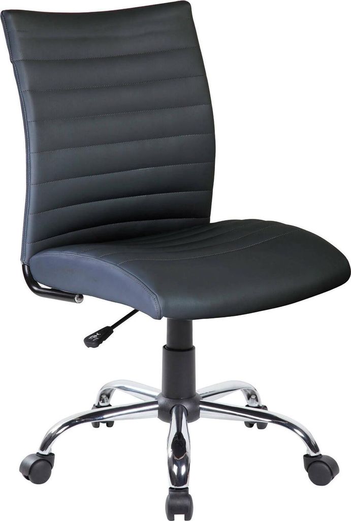 Bürostuhl Dkum, Arbeitsstuhl, ergonomischer Bürositz, 54x48h90/100 cm, schwarz