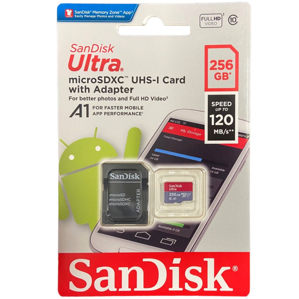 inkl. SD-Adapter und kostenloser Memory Zone App SanDisk Ultra microSDHC 8GB Class 10 Speicherkarte 