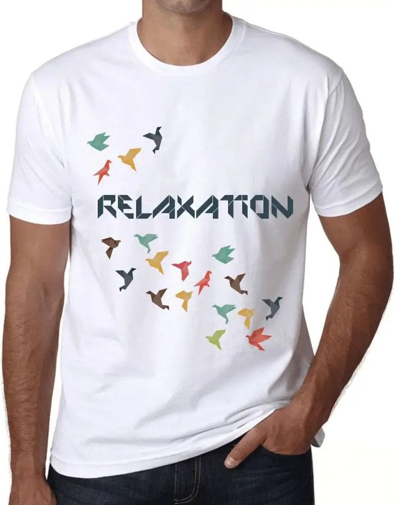 Herren Grafik T-Shirt Origami-Entspannung – Origami Relaxation – Öko-Verantwortlich Vintage Jahrgang Kurzarm Lustige Druck Geburtstag Geschenk...