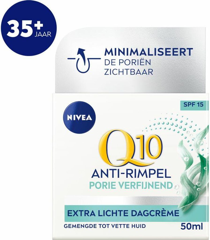 NIVEA – Q10 POWER Tagescreme – Anti-Falten-Gesichtscreme – Porenverfeinernd – Für Mischhaut bis fettige Haut – LSF 15 – 50 ml - 1 Stück