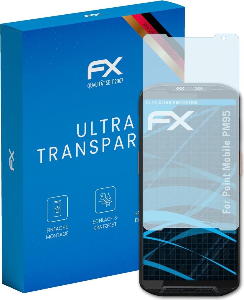 atFoliX FX-Clear 2x Schutzfolie kompatibel mit Point Mobile PM95 Displayschutzfolie