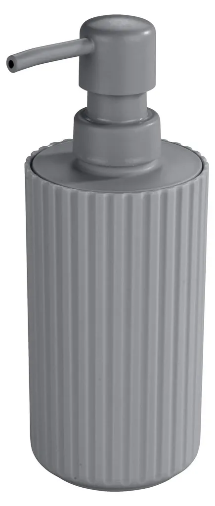 Distributeur de savon liquide Minas gris 0,28L en polypropylène - 7x18x7 cm