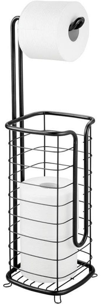 Toilettenpapierhalter Stand schwarz Klopapierhalter WC Bad Produktbild 