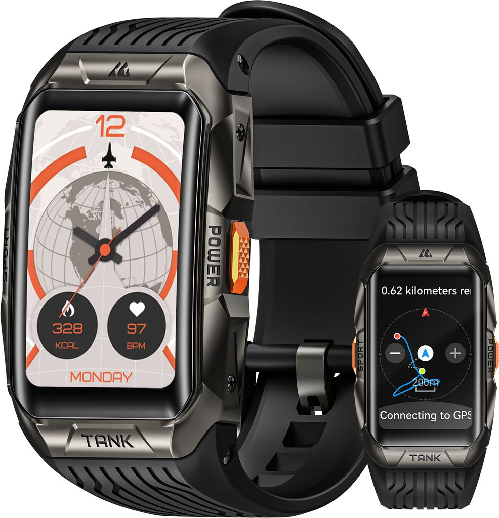 KOSPET Tank X2 Ultra Smartwatch GPS, 60 Tage Akku