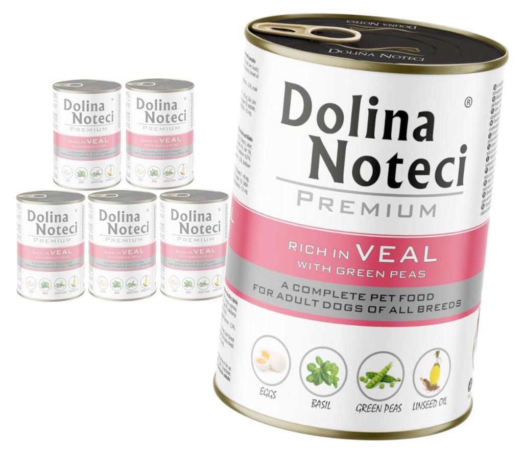 Dolina Noteci Premium Bogata w Cielęcinę z Groszkiem Puszka Zdjęcie produktu 