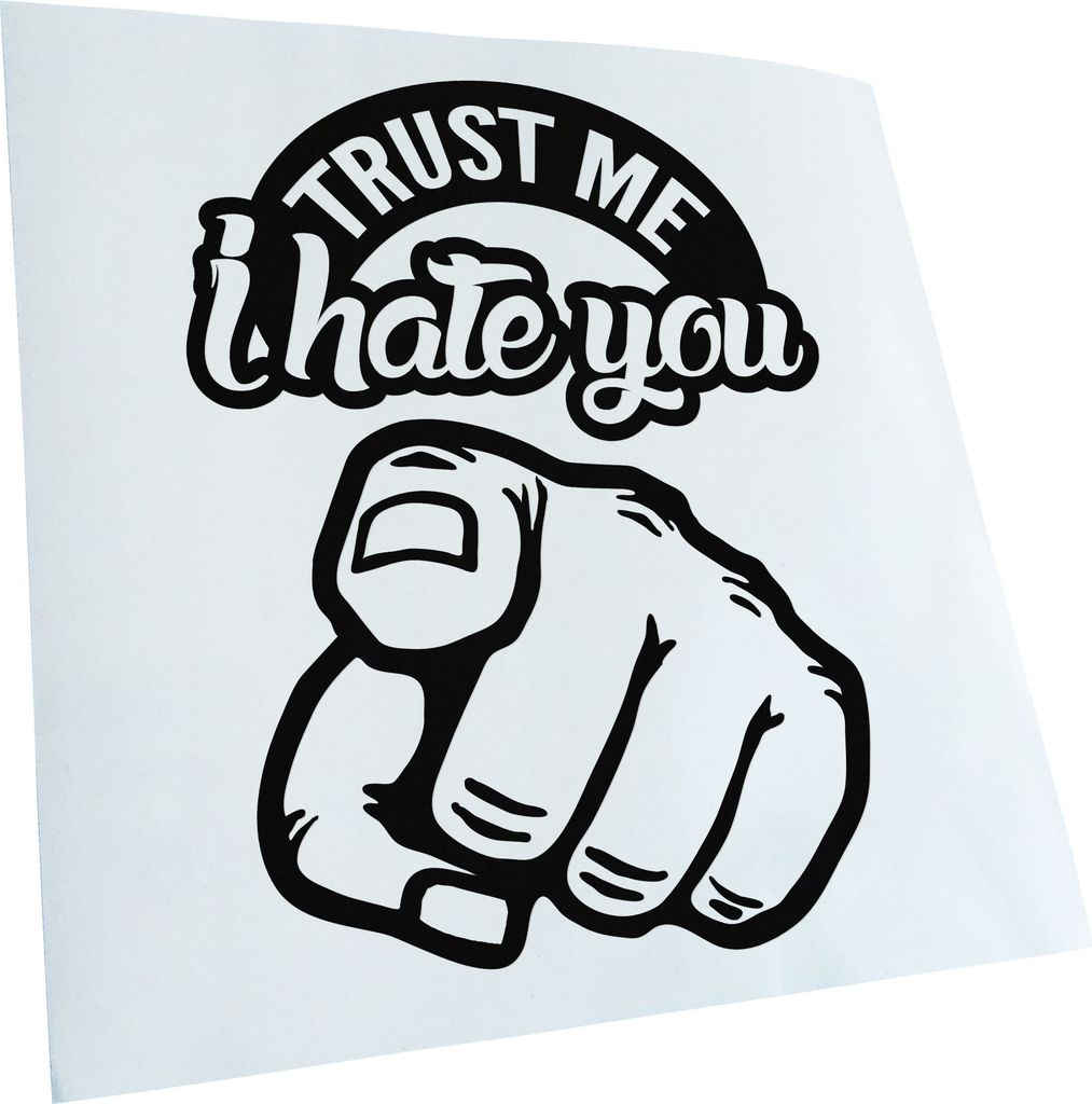 Kiwistar - Autoaufkleber - Trust me i hate you - Neongrün - 13x10cm - Aufkleber für Auto, Laptop, Fahrrad, LKW, Motorrad mehrfarbig JDM Decal Racing