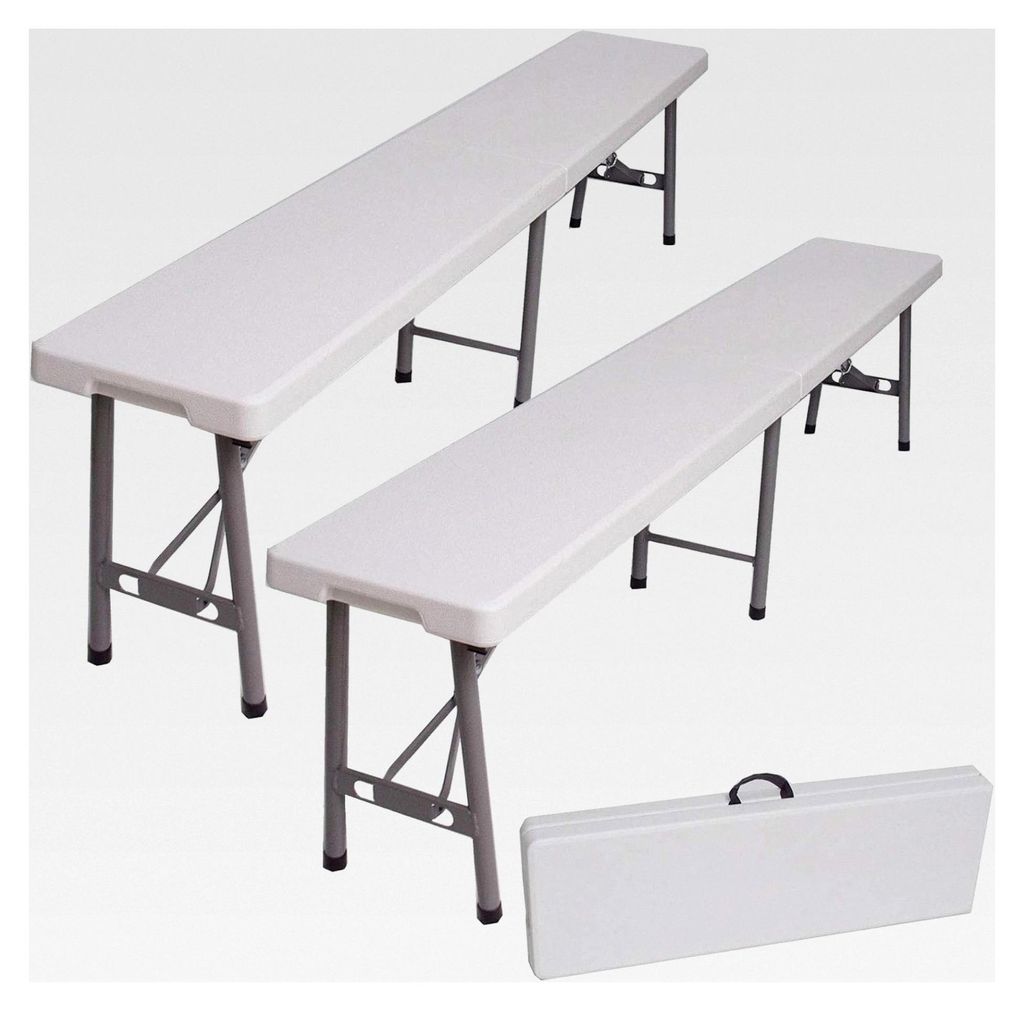 2X Klappbare Bierbank 180 cm für Partys und Camping