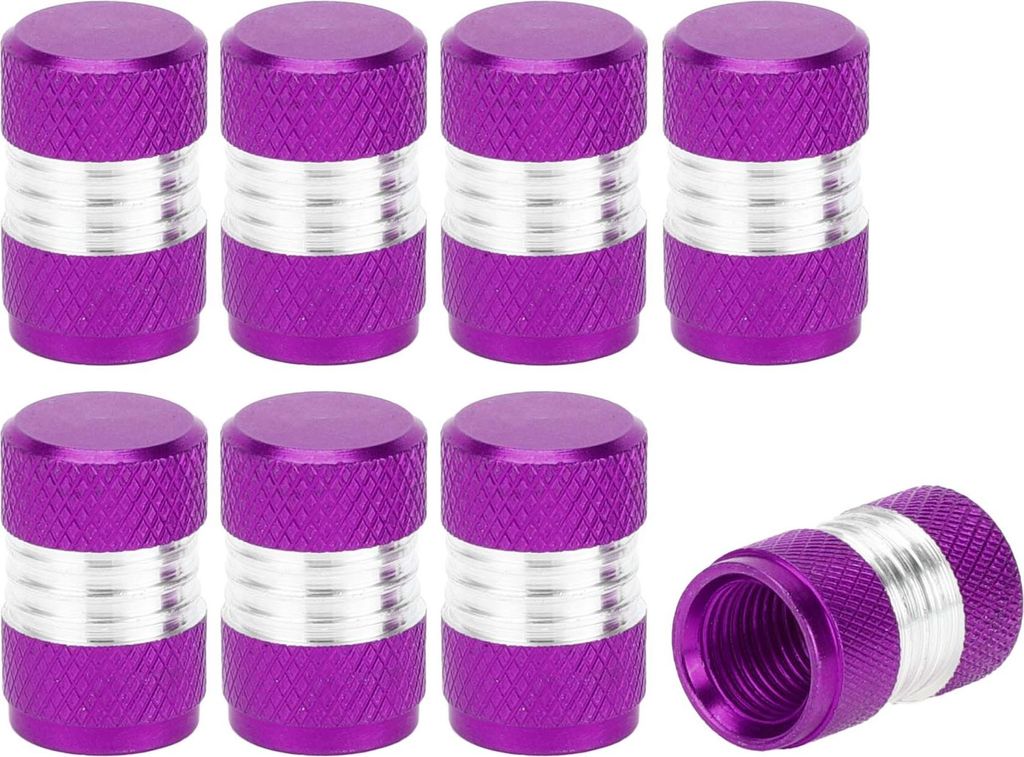 Reifenventilkappen 10x16MM Auto Radventilkappe Aluminiumlegierung Lila für Auto Fahrrad Motorrad LKW Anti-Crash-Reifenventil-Staubschutzkappe Vent...