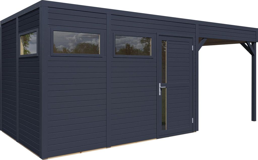 Bertilo Gartenhaus Cubus 3 Lounge - 19 mm anthrazit