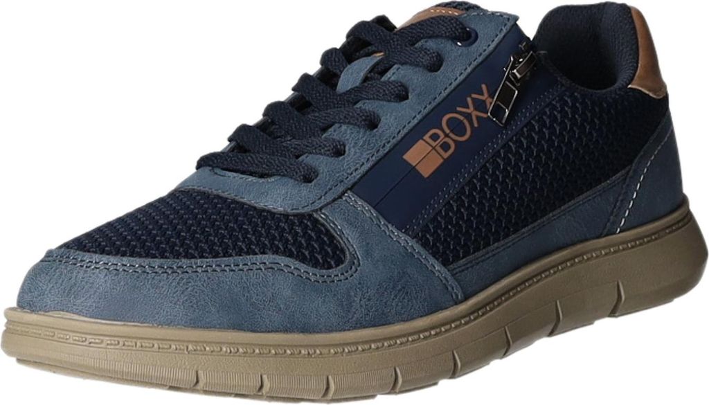 BOXX Herren-Schnürhalbschuh Blau-Braun, Farbe:blau, EU Größe:41
