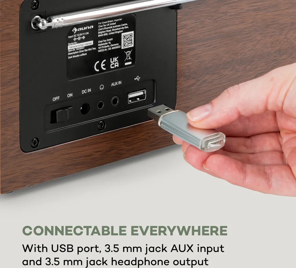 Radio Numérique DAB+ sans Interférences - Bluetooth et Batterie Incluse - 7