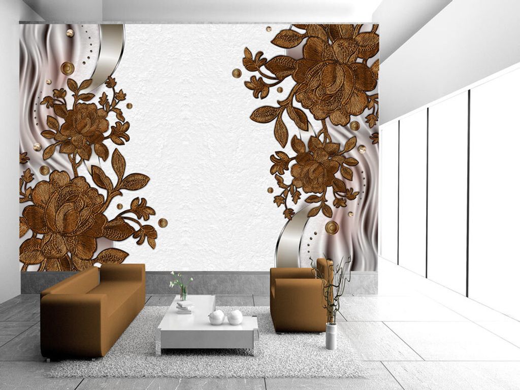 Vlies Fototapete 400x280 cm Tapeten Wandtapete XXL Blumen Abstrakt 10110906-149