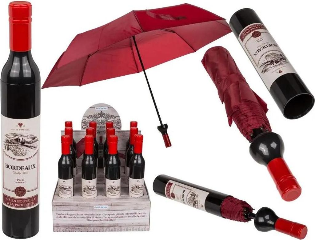 Eleganter kastanienbrauner Regenschirm im Etui in Form Produktbild 