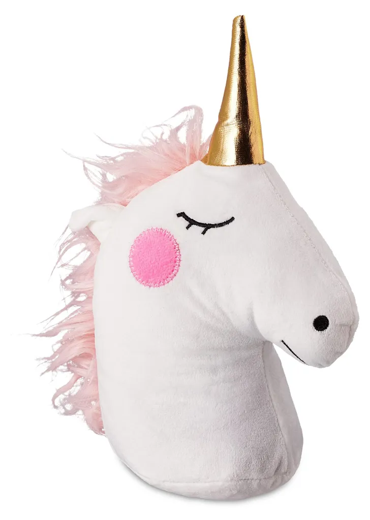 Butoir de porte lourd licorne 28 cm anti-poussière finition blanc doré