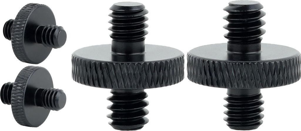Adapterschraube Reduzierung 1/4" auf M6 Stativ Aluminium schwarz 18 mm